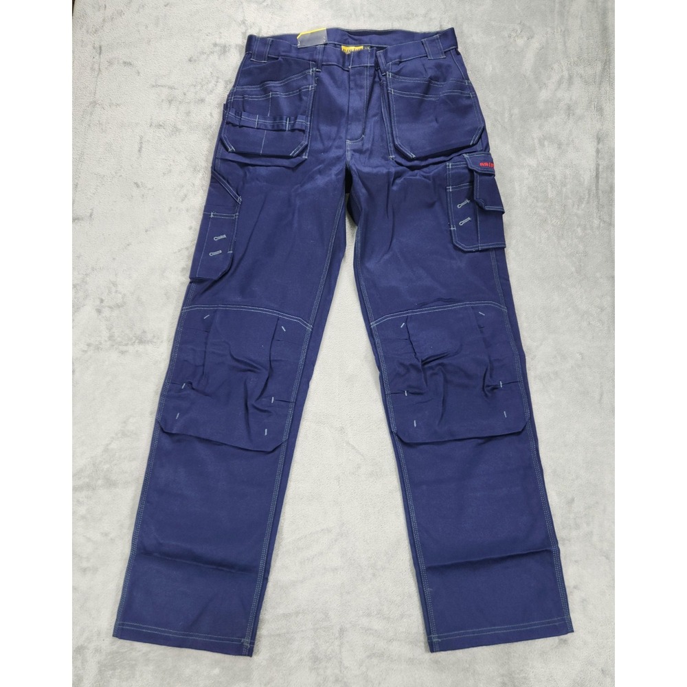 Blaklader Pants Mens 36x36 1636 Blue FR Canvas Cargo‎ Workwear Flame Resistant